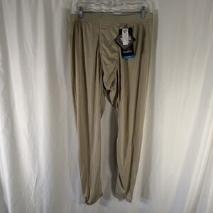 New Polartec Official US Army Drawers Men's Large Tan Lightweight Cold Weather